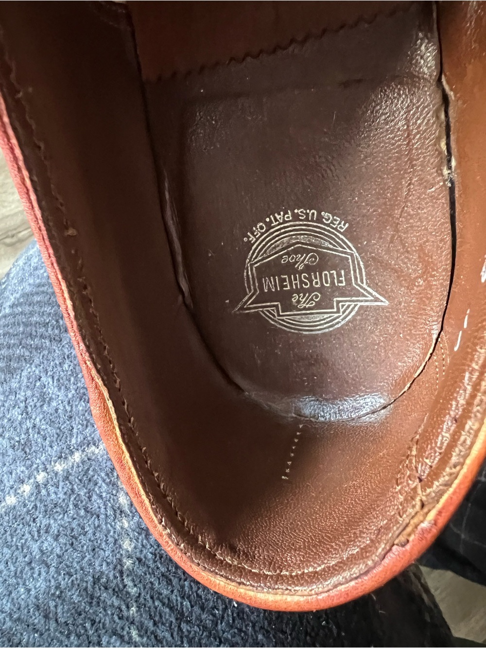 Vintage mid century Florsheim Imperial Men's Leather Oxford in Reddish Brown - Picture 8 of 13